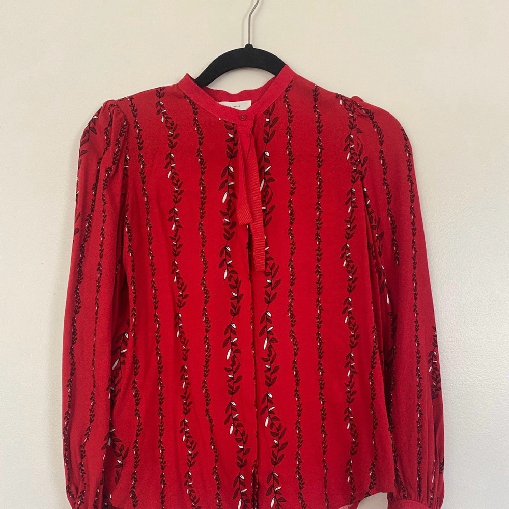 Red Patterned Women's Top